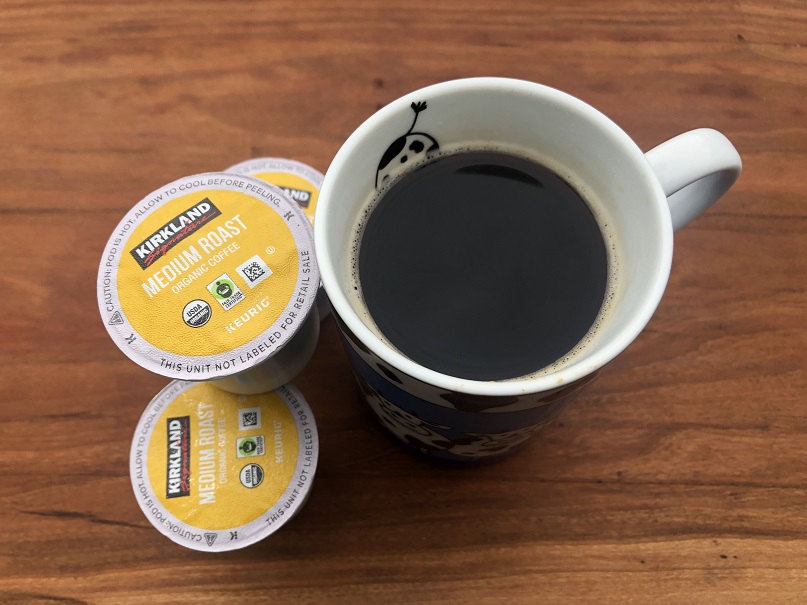 Cup of Kirkland Medium Roast Coffee