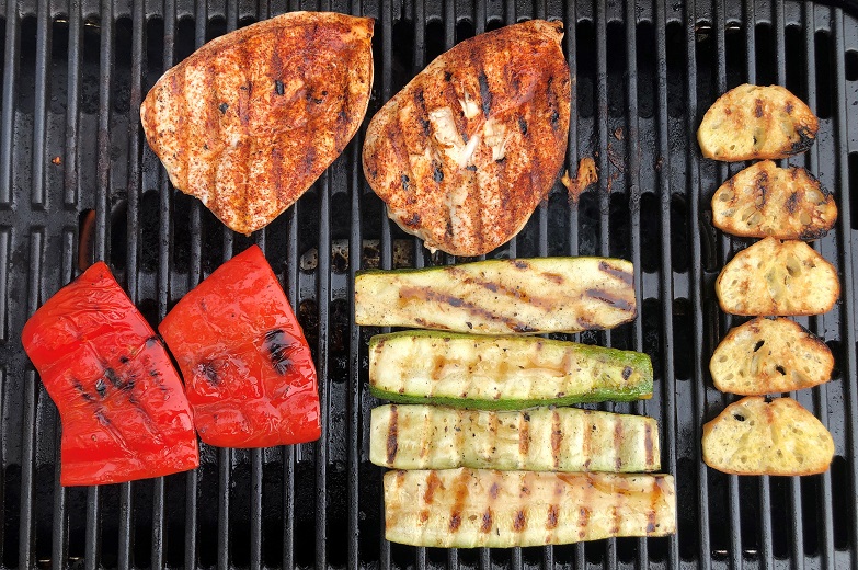 Veggies and Chicken on the Grill