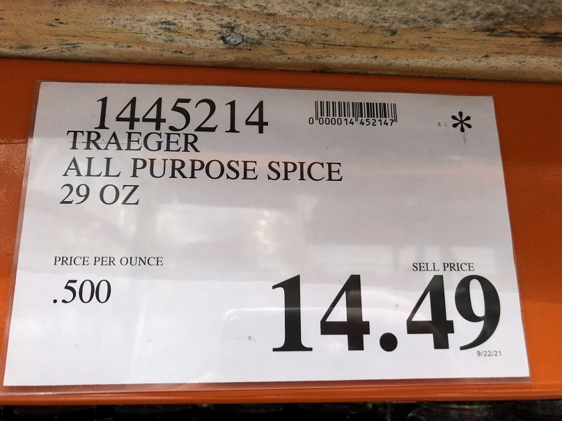 Price of Traeger Rub at Costco
