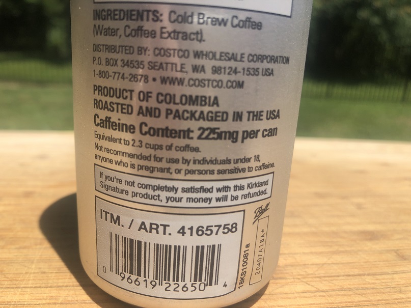 Caffeine Content of Kirkland Cold Brew