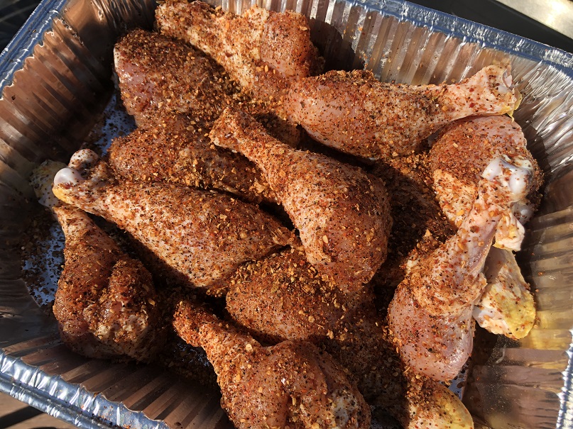 Sweet Mesquite Seasoning on Chicken Legs