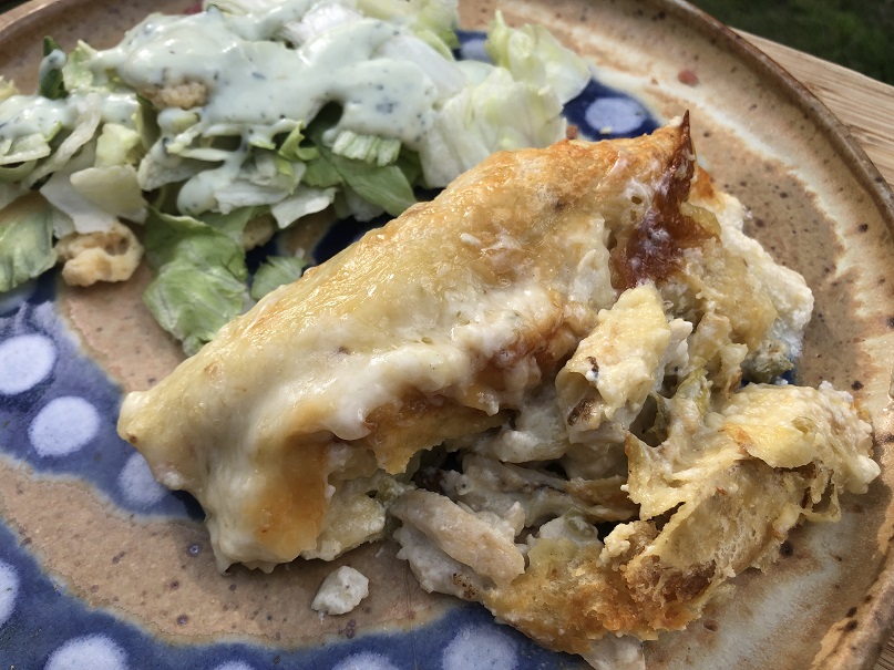 Sams Club Chicken Enchiladas with Salad