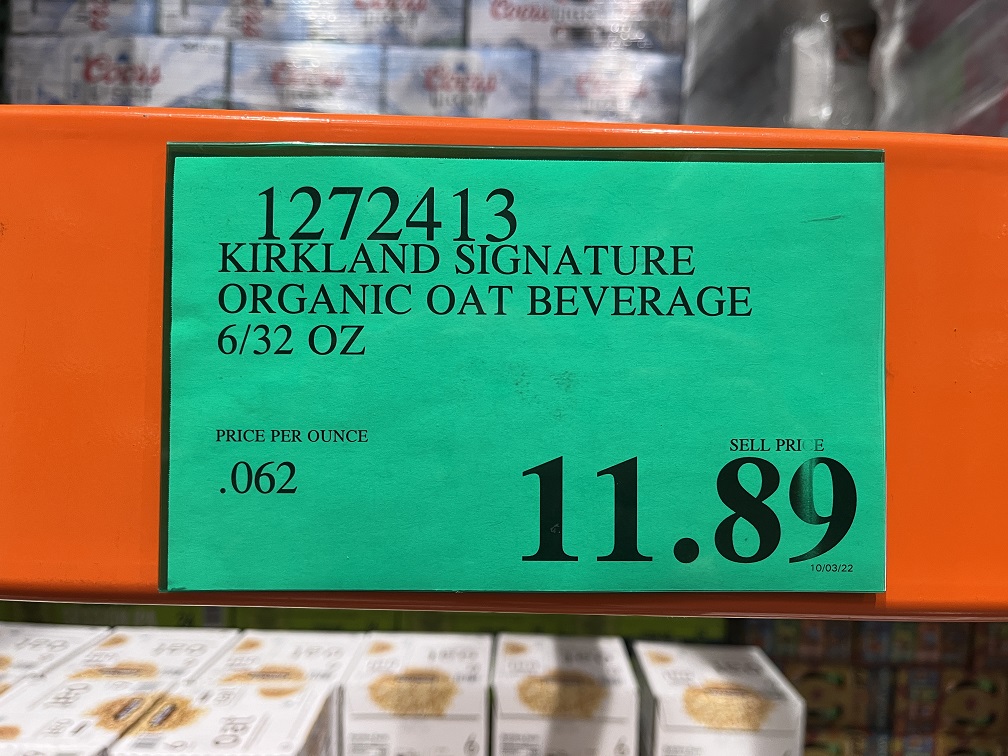 Price of Oat Milk at Costco