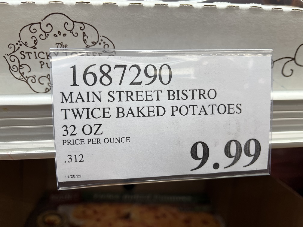 Price of Twice Baked Potatoes at Costco
