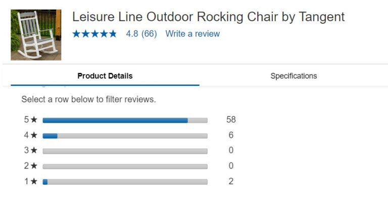 Leisure Line Outdoor Rocking Chair by Tangent at Costco Review