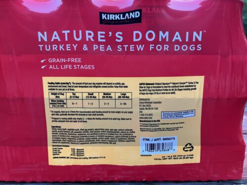 Photo inspiration: Pea Based Dog Food With Green Peas And Pea Protein Reference: My Dogs Love Natures Domain Wet Dog Food From Costco